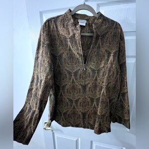 🌞 LAST CHANCE !! Vintage quilted embroidered zip jacket